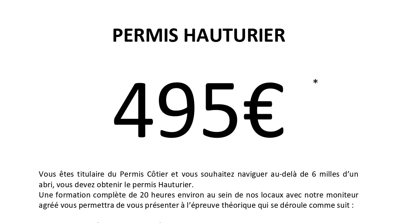Permis Hauturier