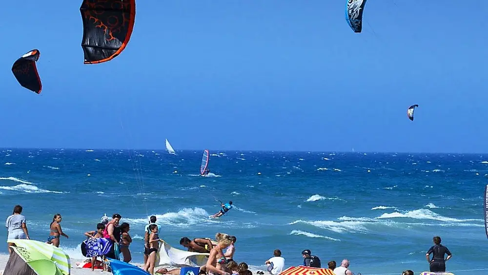 Plage pour les passionnés de kite