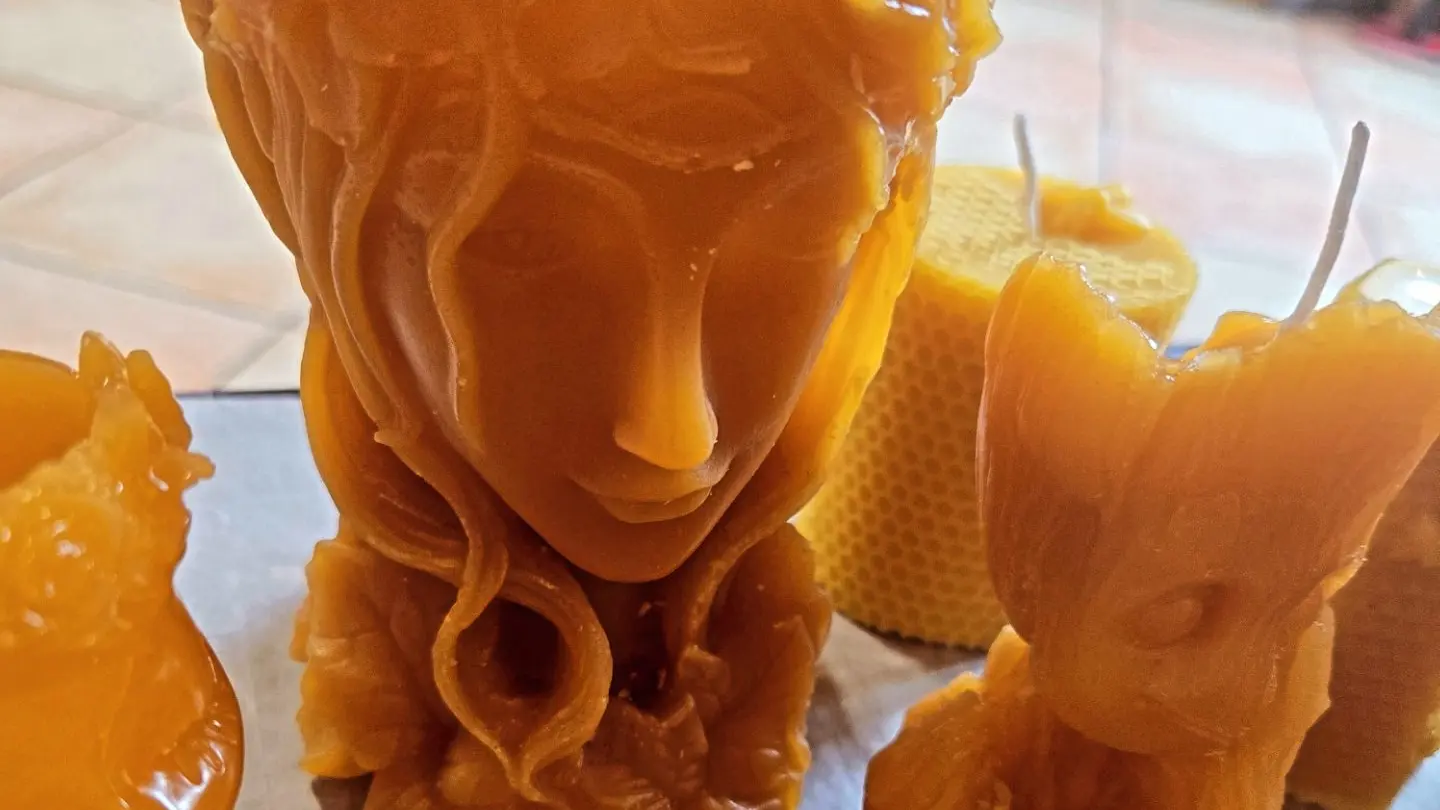 bougies à la cire d'abeilles