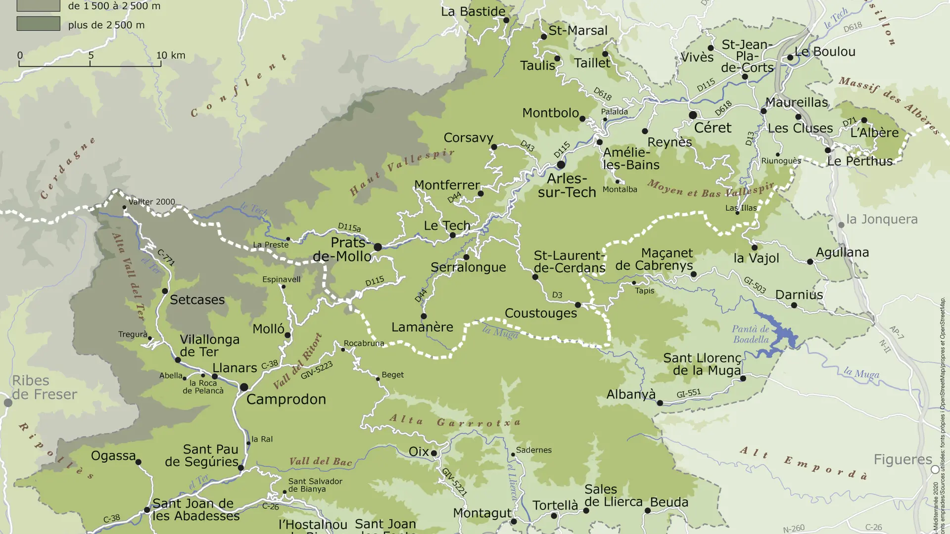 Carte du territoire du PAHT