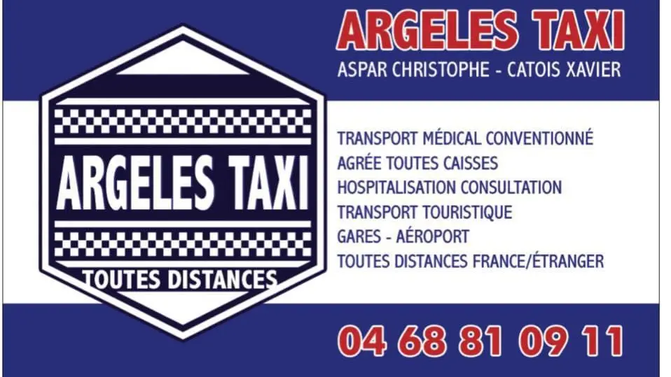 carte argeles taxi