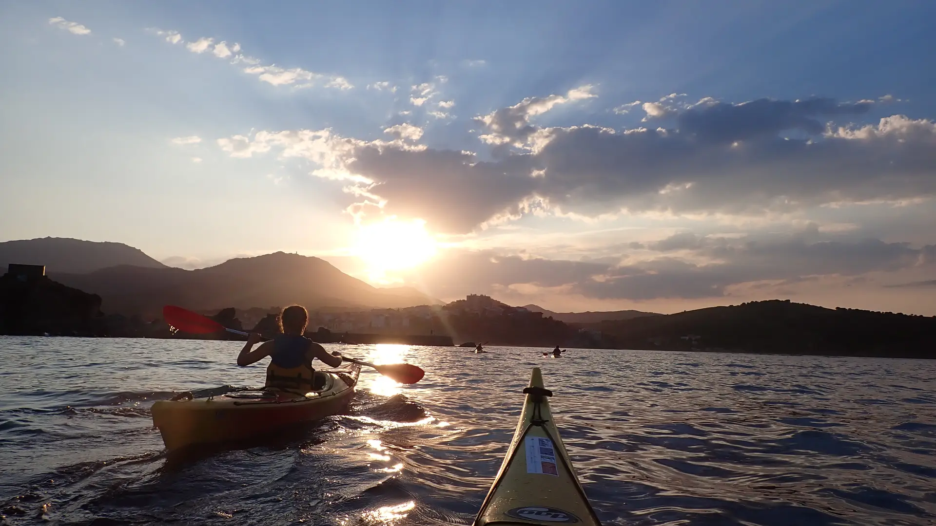 horizons kayak 66 -randonnée - kayak de mer coucher de soleil