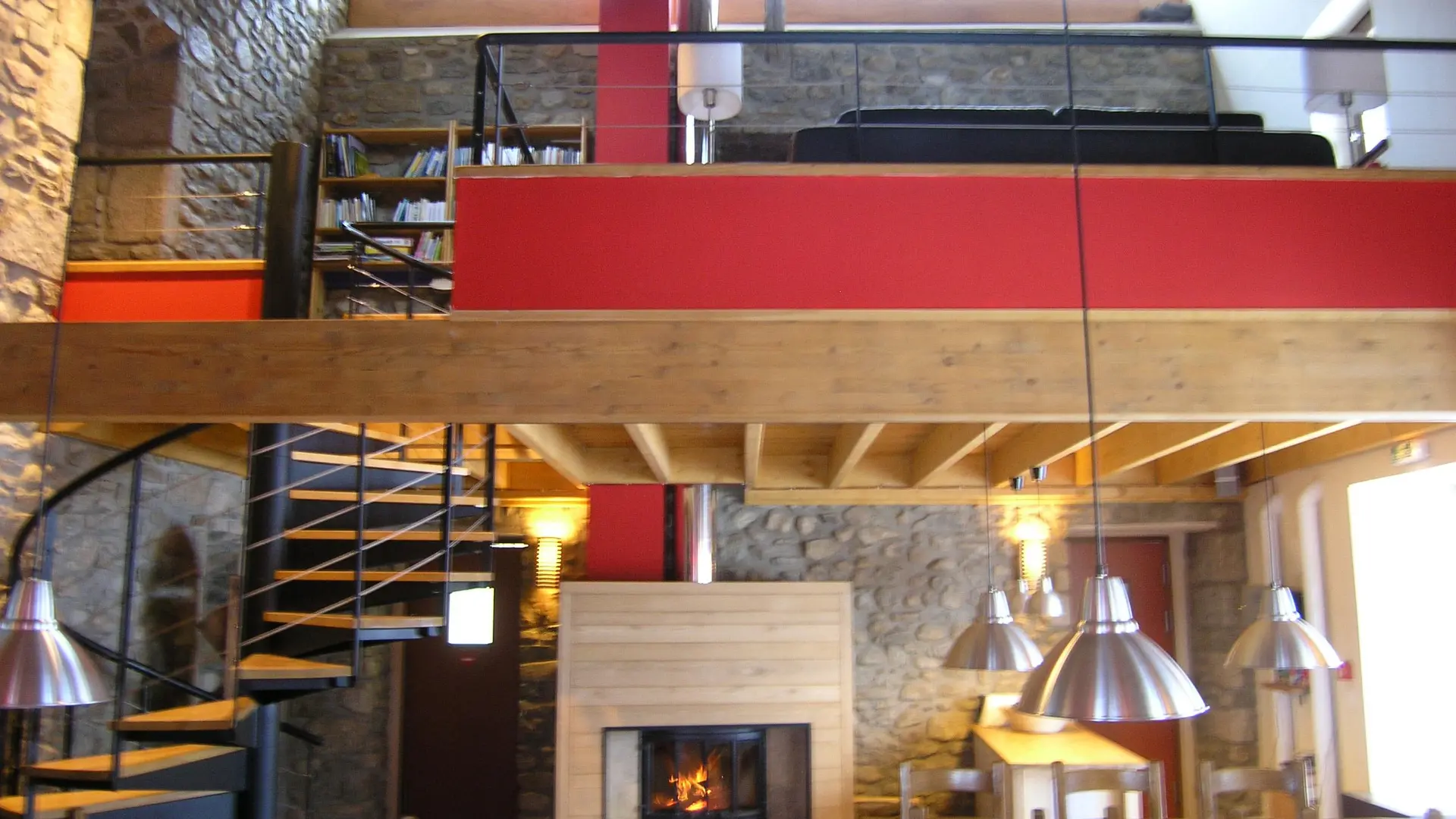 dining room with loft_9