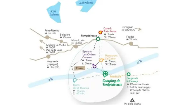 plan d'accès camping fontpédrouse