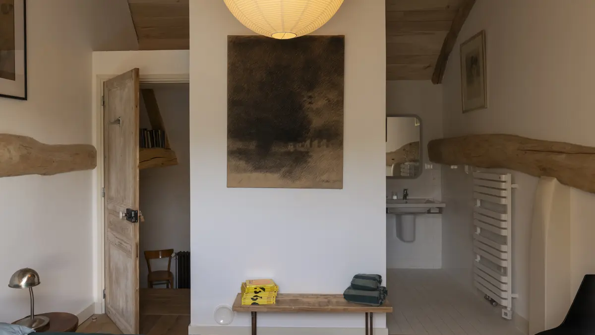 Chambres et table d'hôtes le Vaux Jouin_Marçon_chambre bleue