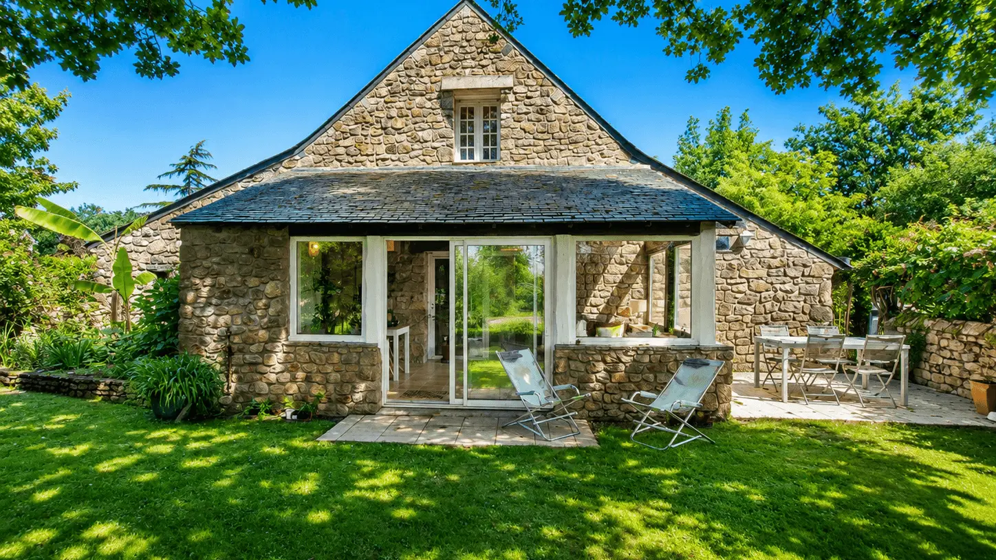 444287 - Vue d'ensemble du gîte avec sa véranda