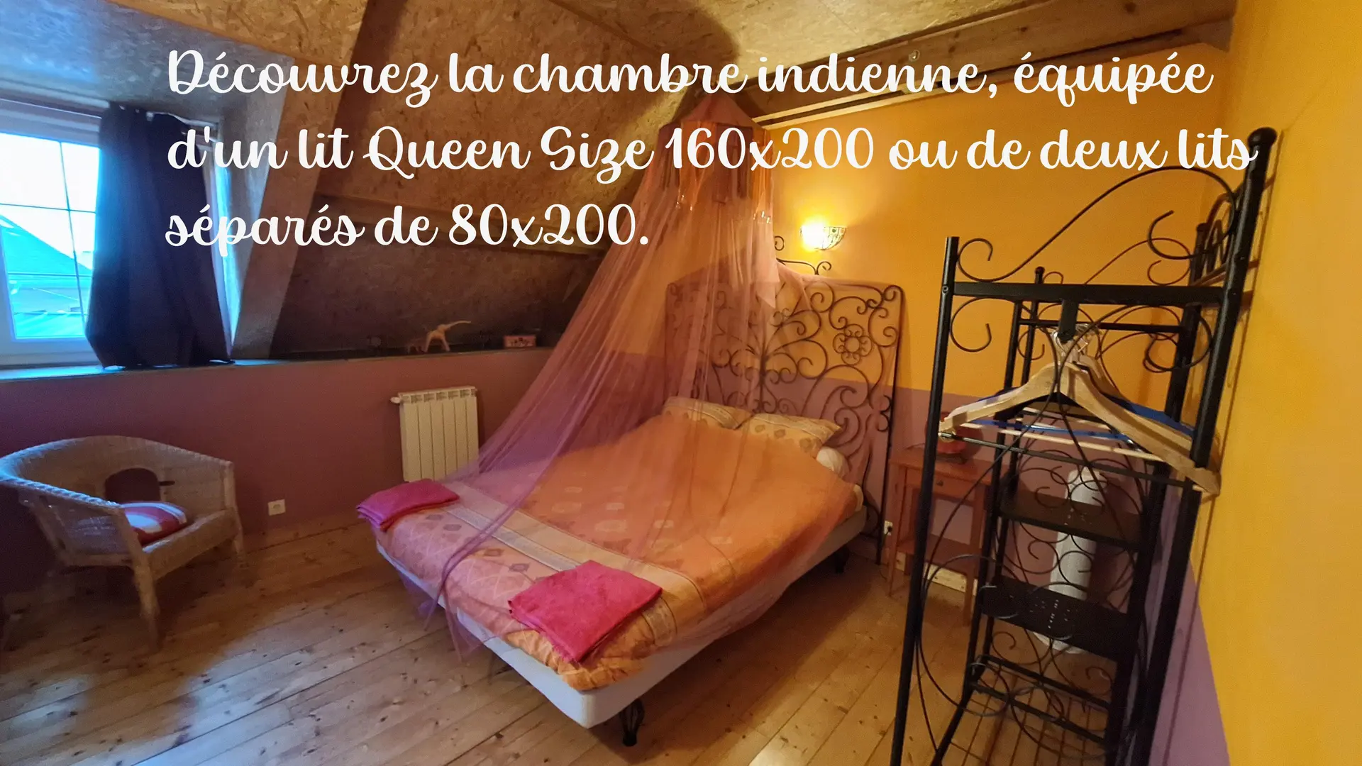 Gîte La Souvelle - Saint-Georges-le-Gaultier - chambre indienne