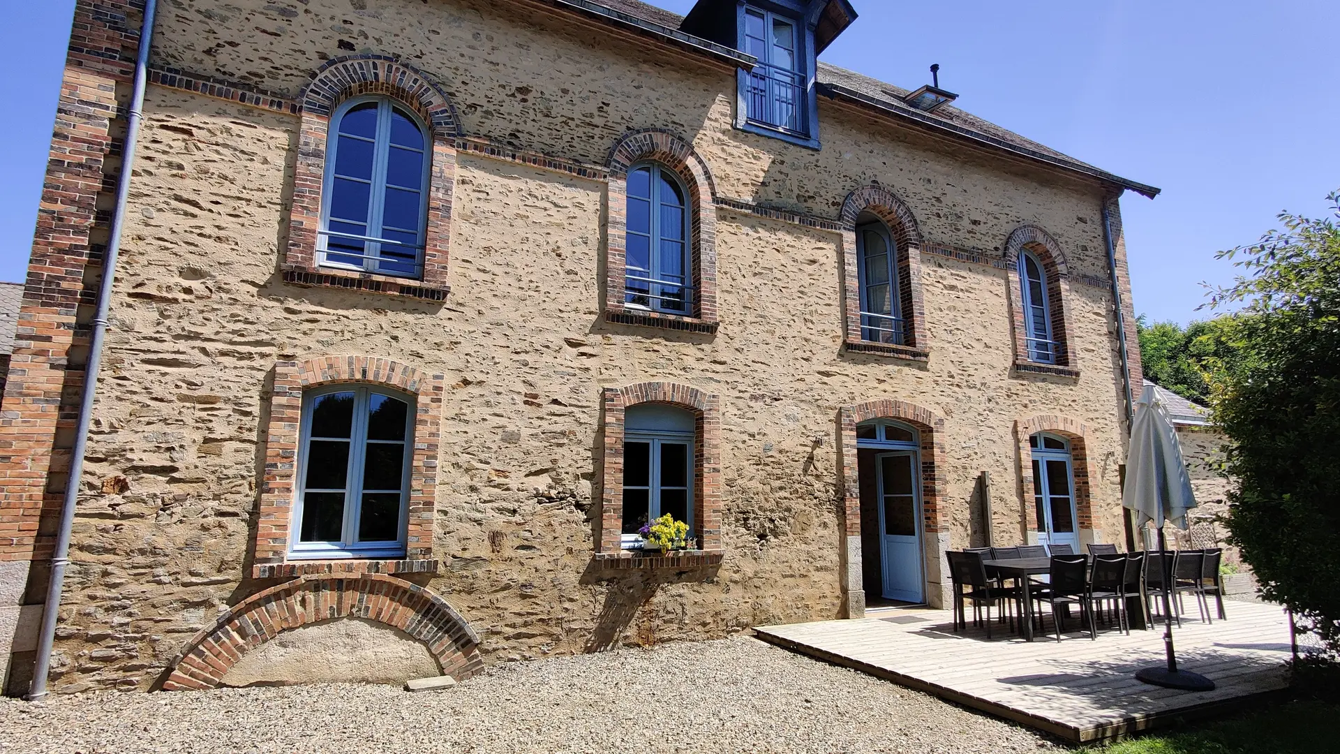 Vue extérieure du gite coté jardin