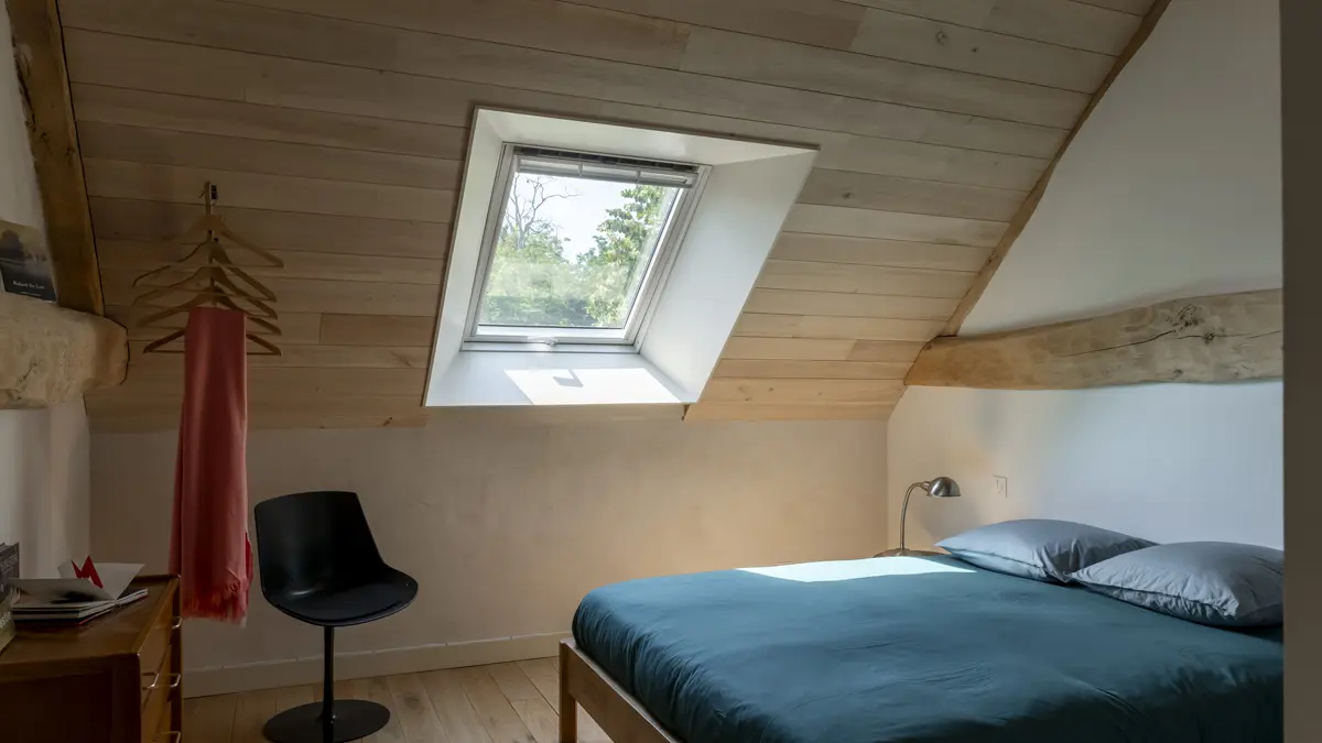 Chambres et table d'hôtes le Vaux Jouin_Marçon_chambre bleue