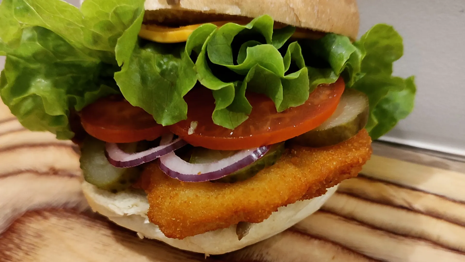Hamburger sur planche Mac Licorne