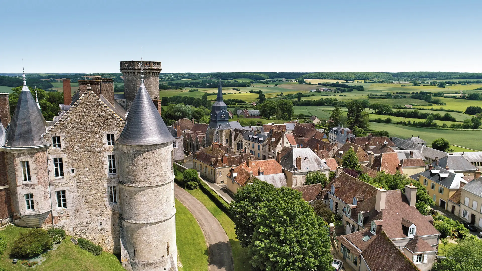 Photo château et village