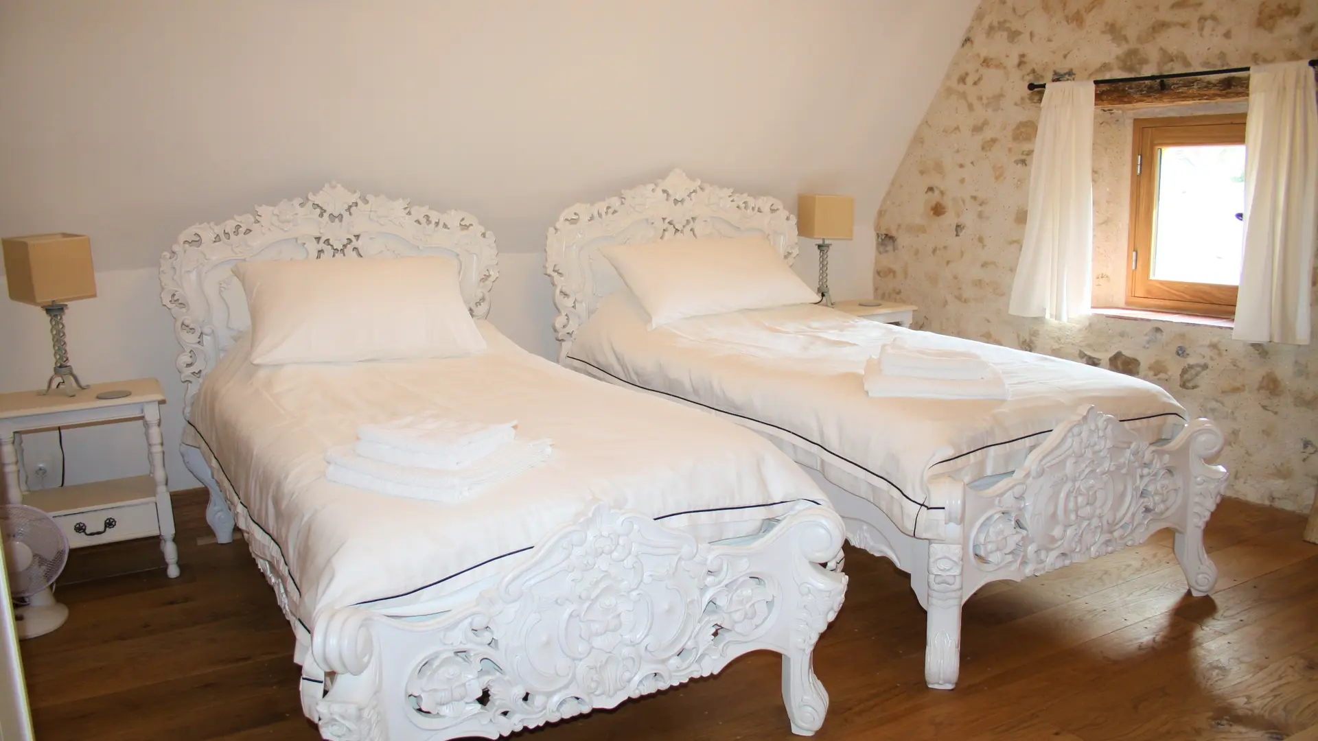 Chambre twin pont vue