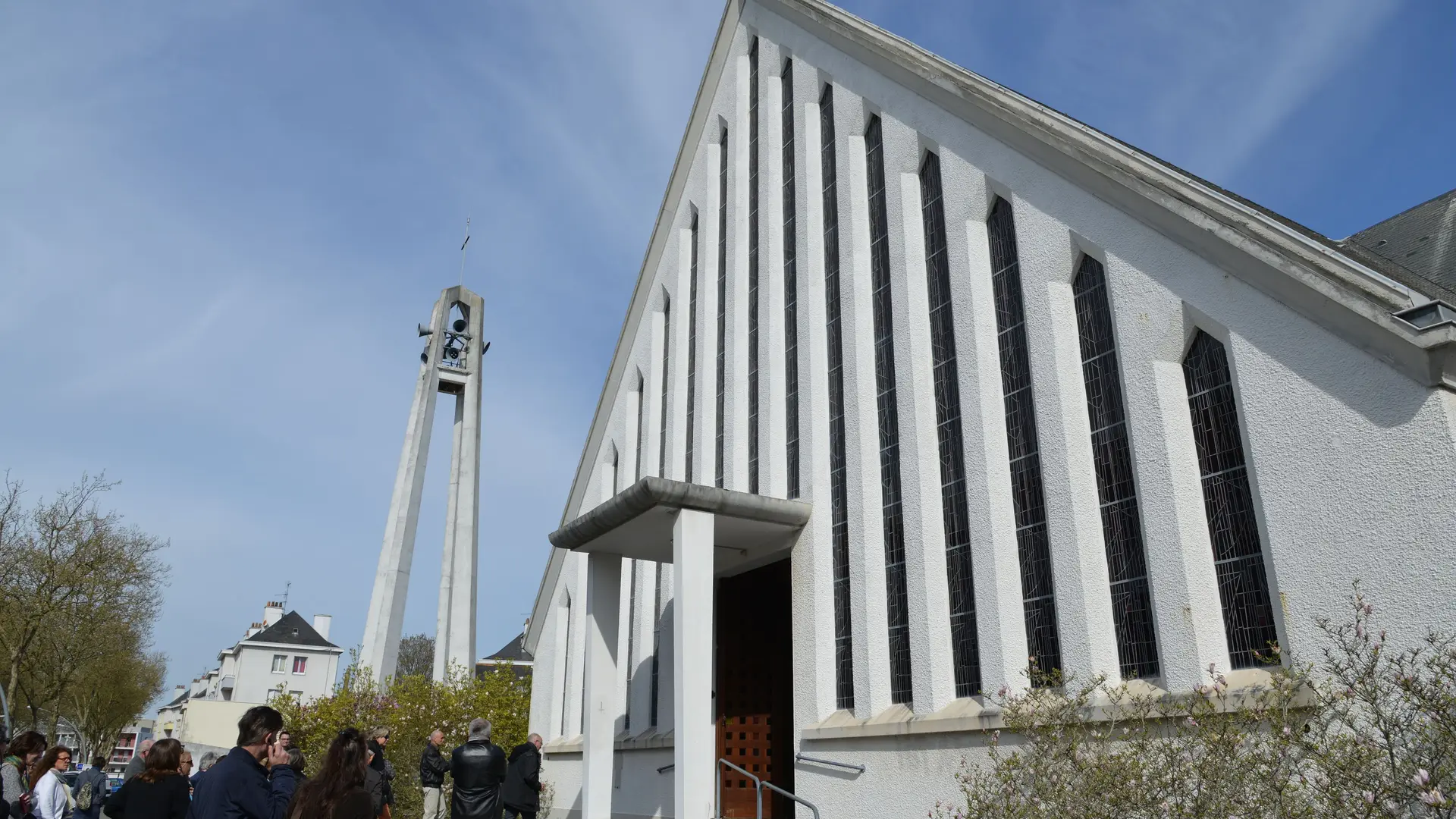 Eglise Saint-Ghoard à Saint-Nazaire reconstruite dans les années 1950