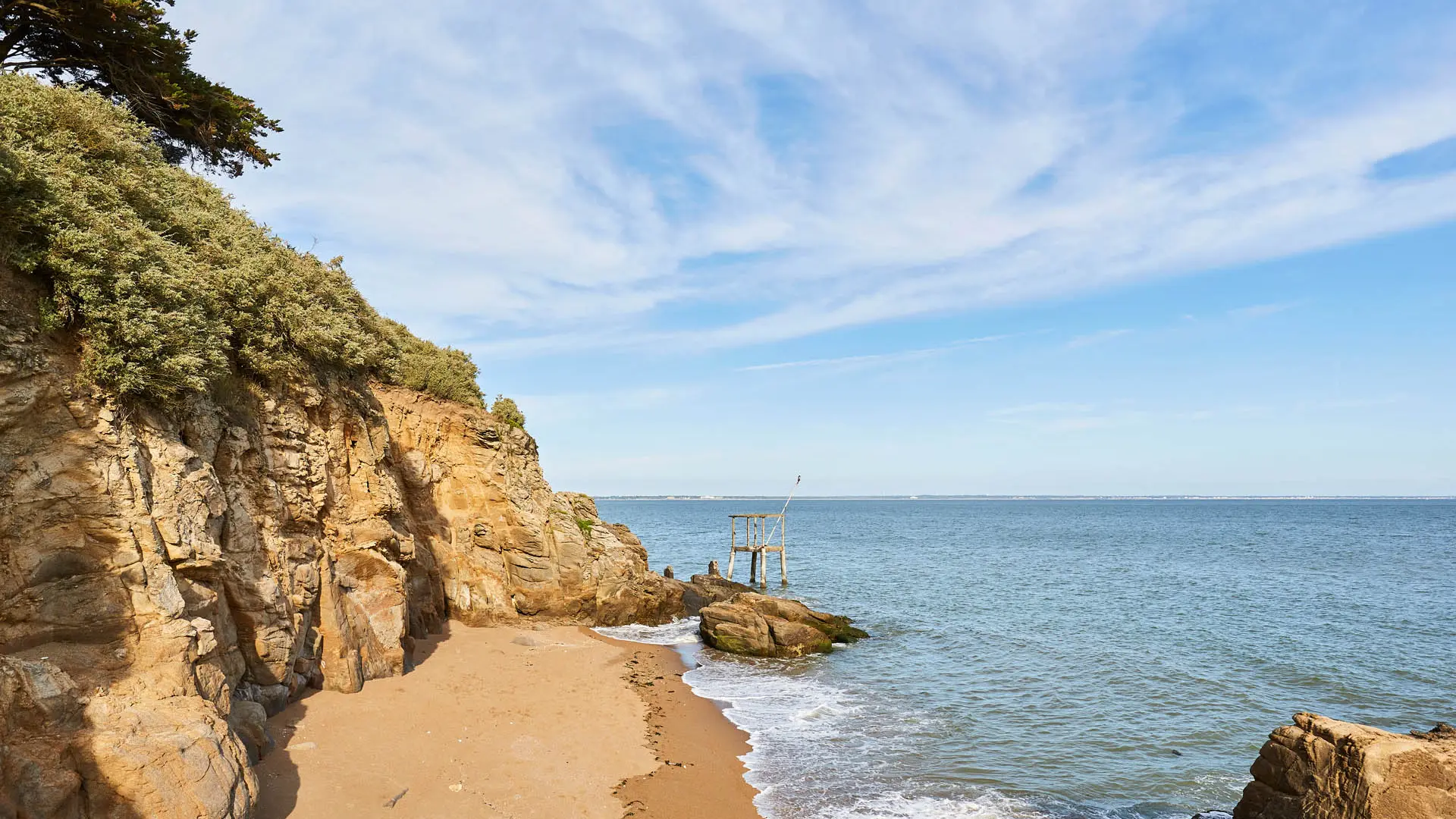 Plage et crique de l'Eve à Saint-Nazaire