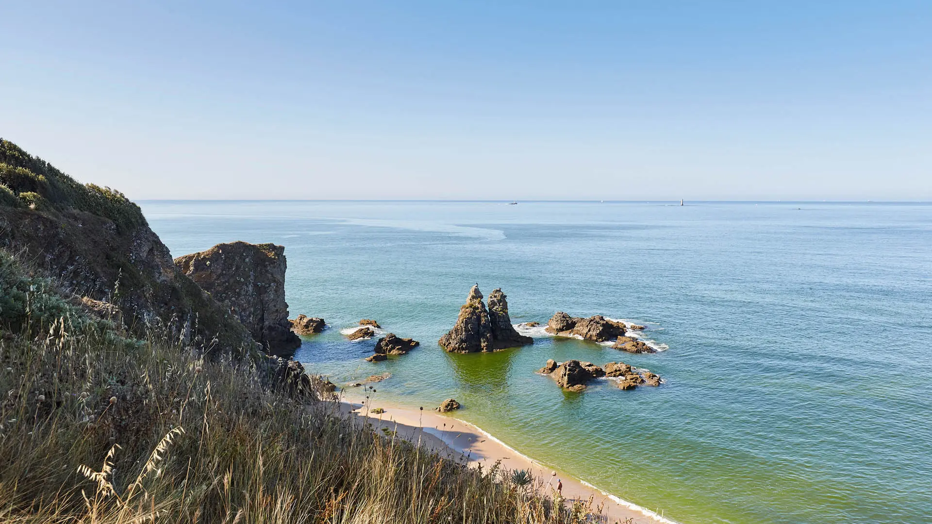 Les criques de la plage des Jaunais à Saint-Nazaire