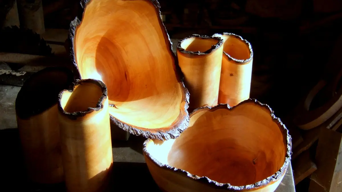 Saladiers + vases de Bois Tournés