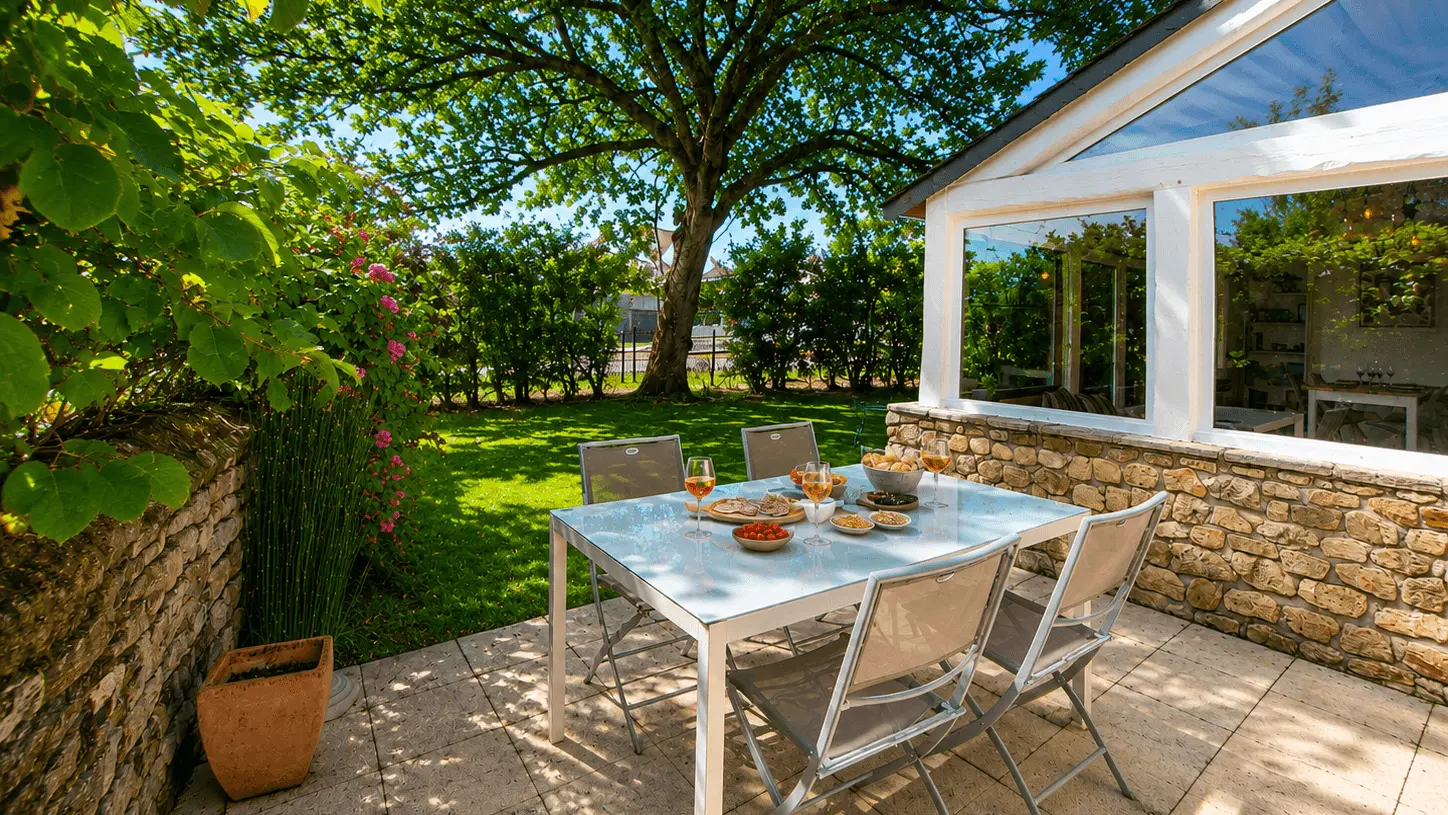 444289 - terrasse près de la cuisine