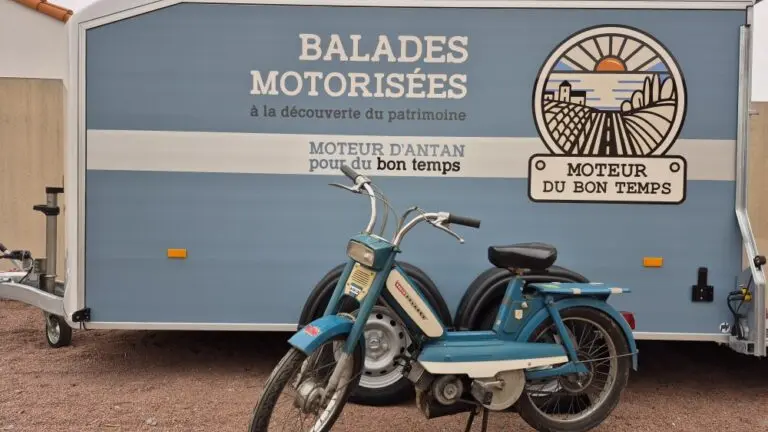 balade motorisée en mobylette dans le marais poitevin - Moteur du Bon Temps -2