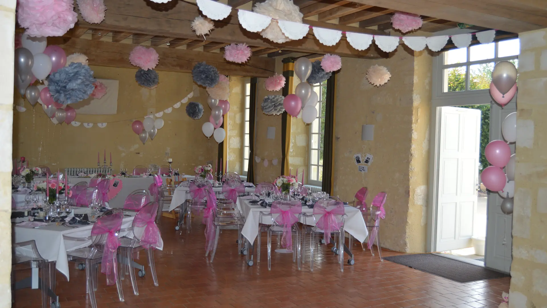 Château de Haut Eclair - grande salle lors d'un mariage