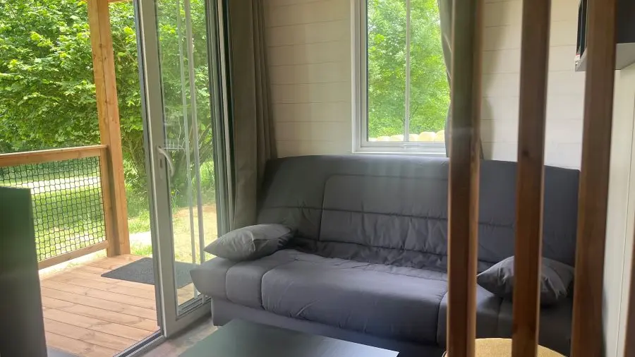 Salon avec banquette Clic clac matelas bultex