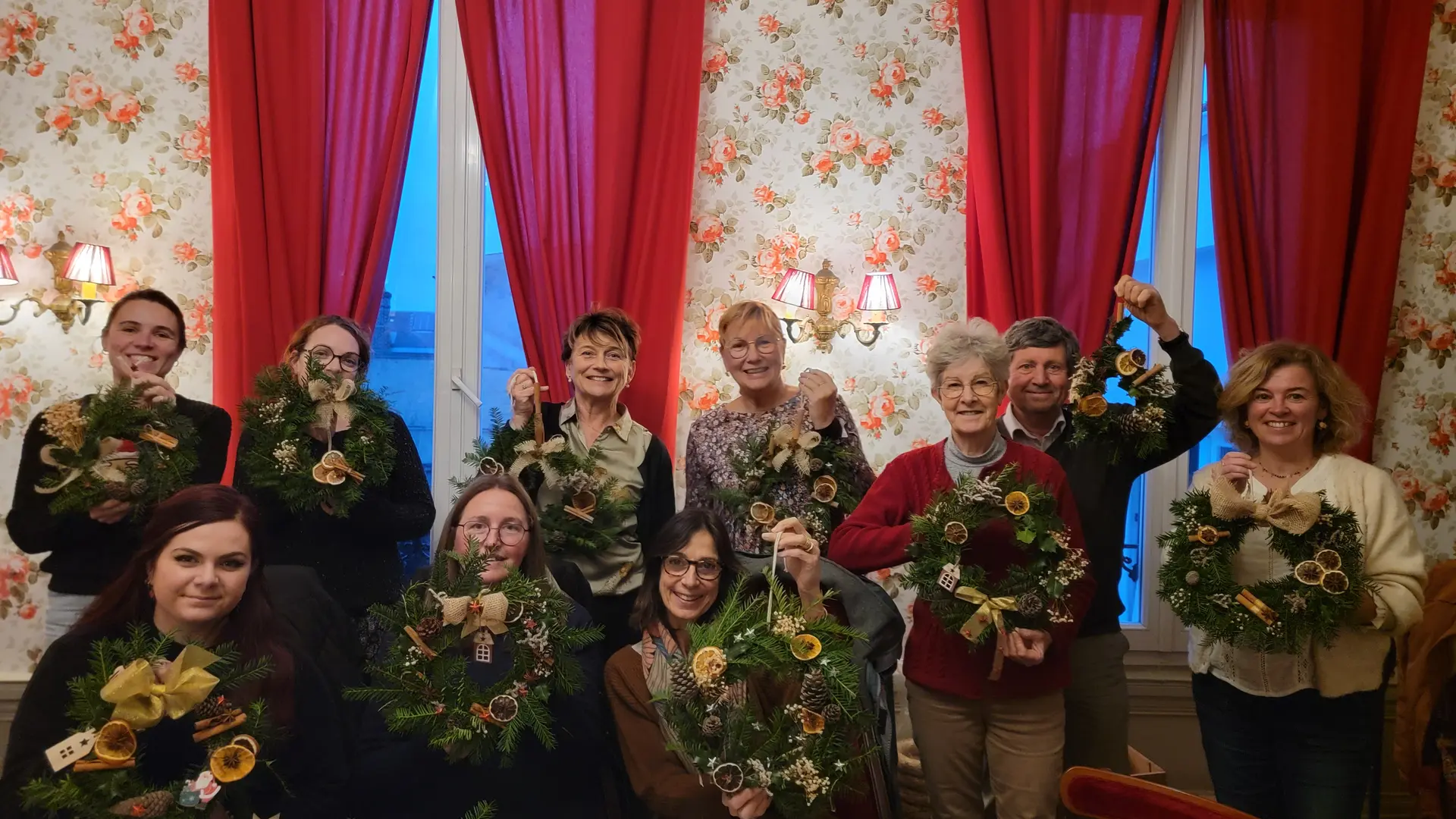 Atelier couronne de noel