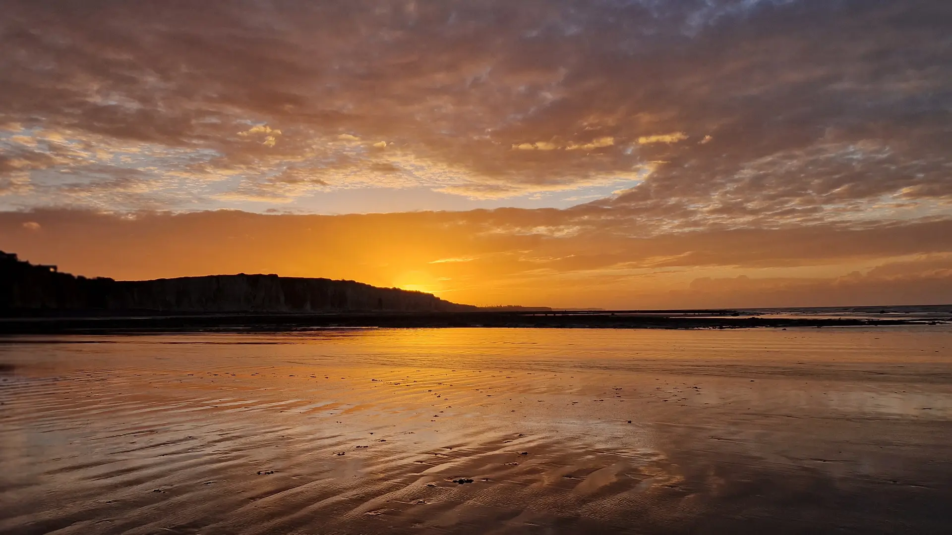 Plage de Quiberville à marée basse