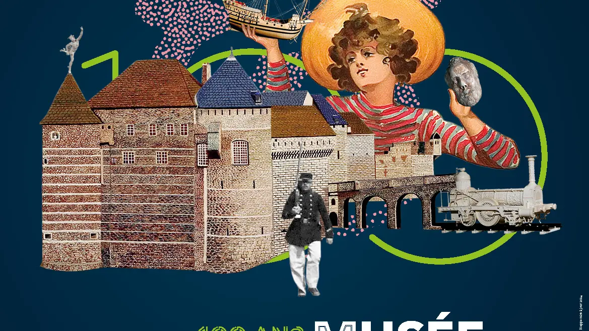 Affiche 100 ans du château-musée 2024