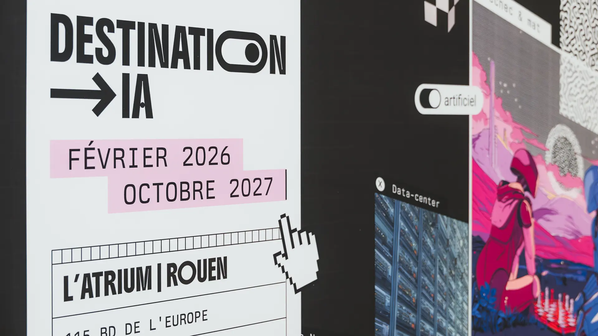 Affiche de l'exposition Destination IA