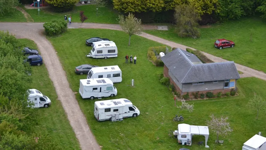 Camping vue d'en haut