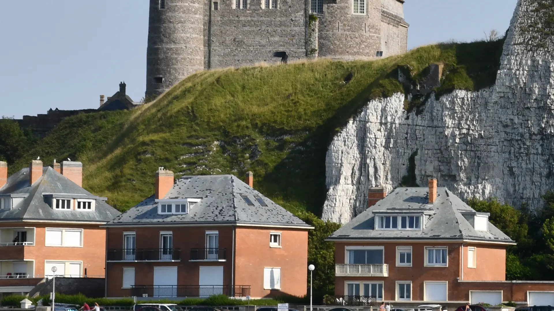 Château de Dieppe vue de la mer