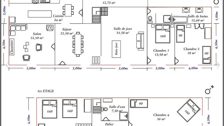 Plan du Gîte de l'étoile