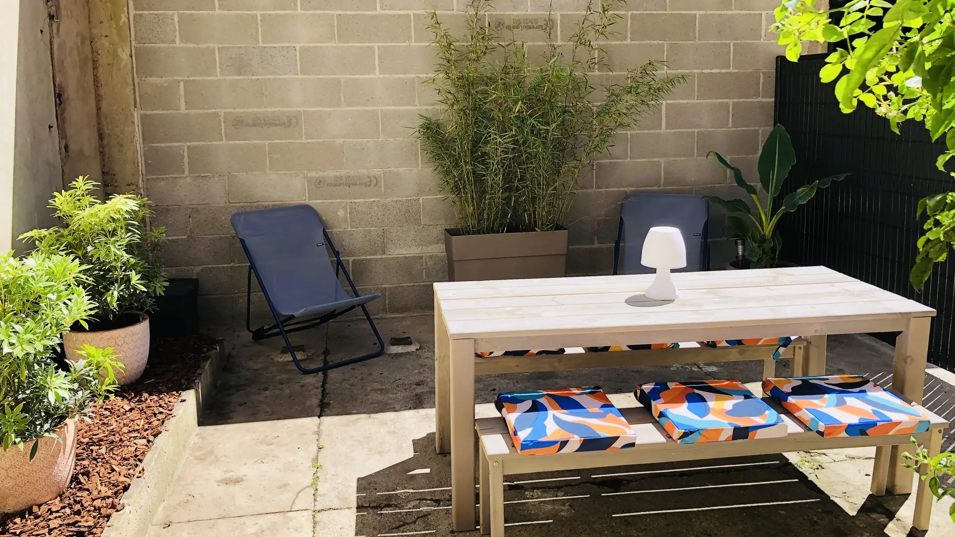 Terrasse privée à l'abri des regards