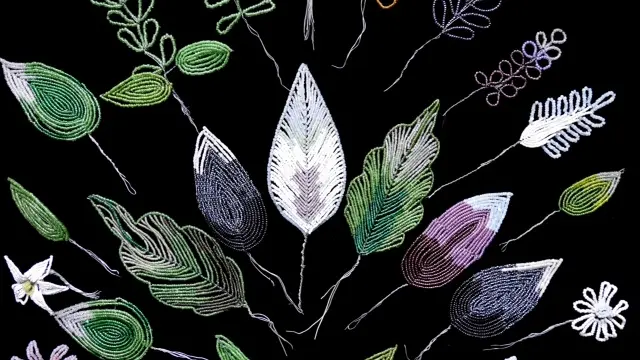 Perles de rocailles - art funéraire