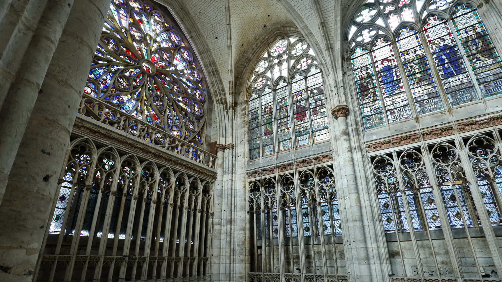 Transept sud abbatiale Saint-Ouen