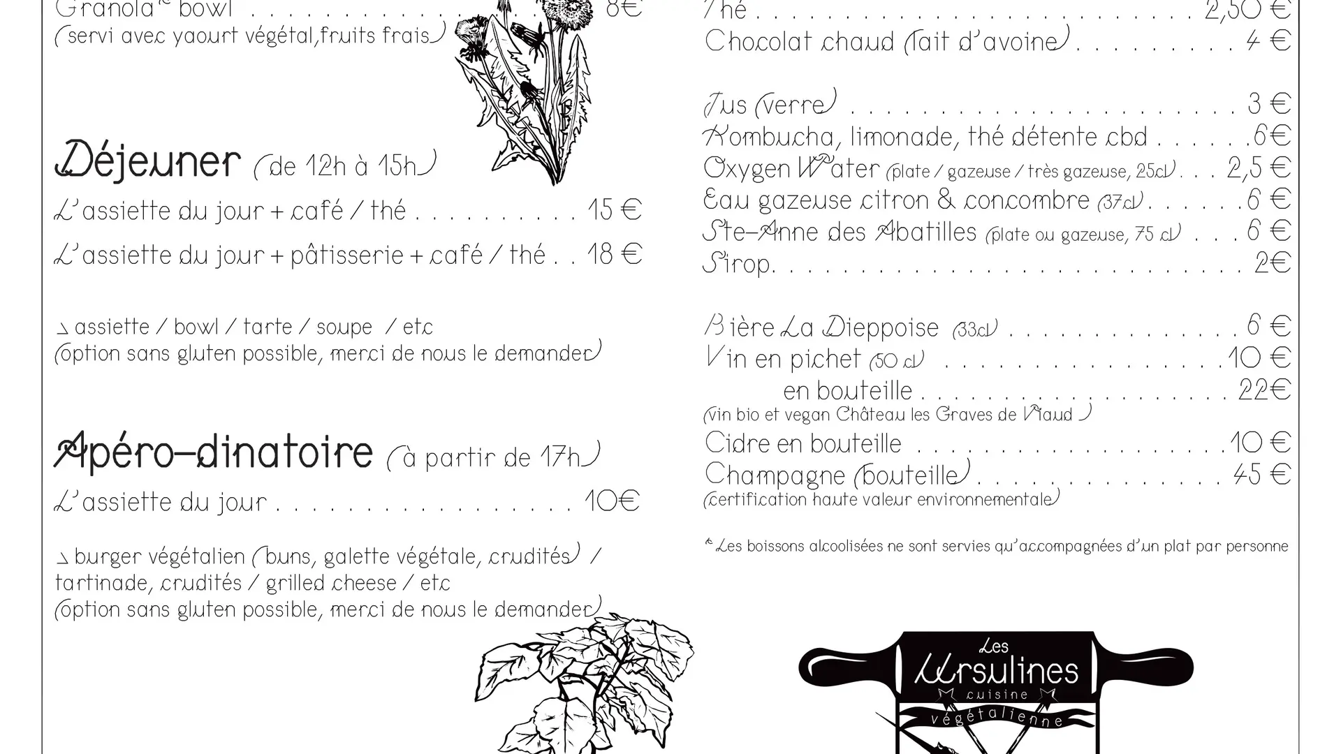 MENU_Les Ursulines