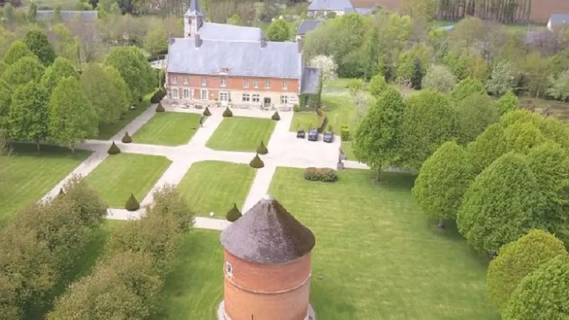 Manoir de Vertot Vue aérienne Bennetot Terres de Caux Caux Seine Tourisme