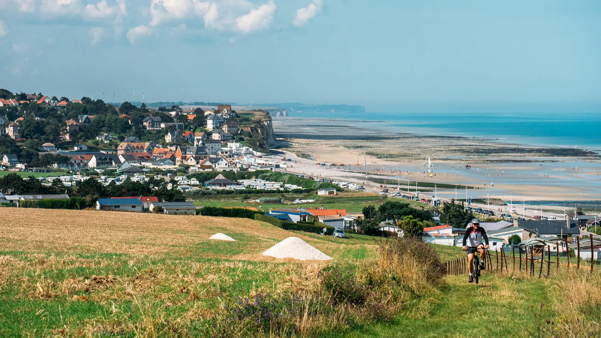 La plage de Quiberville depuis le GR21