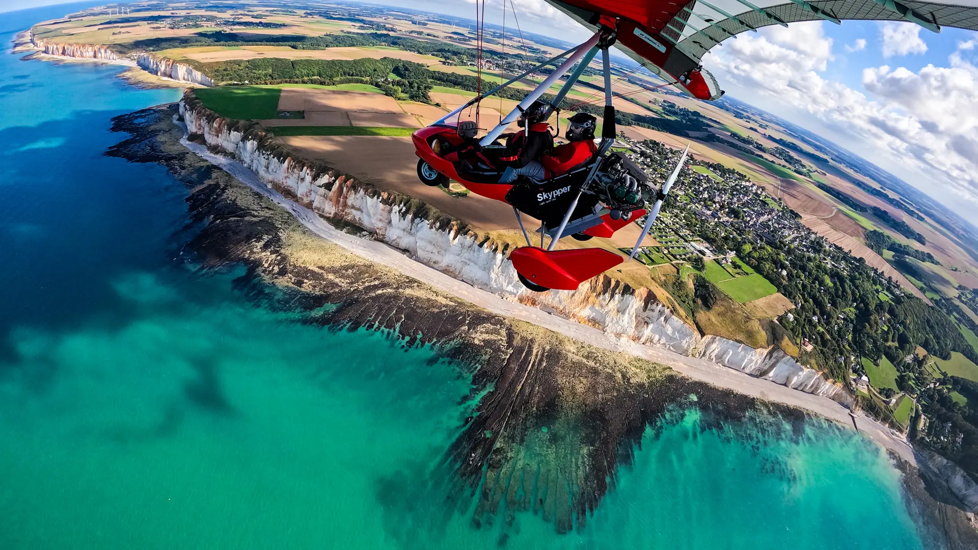 La côte d'albâtre vue du ciel
