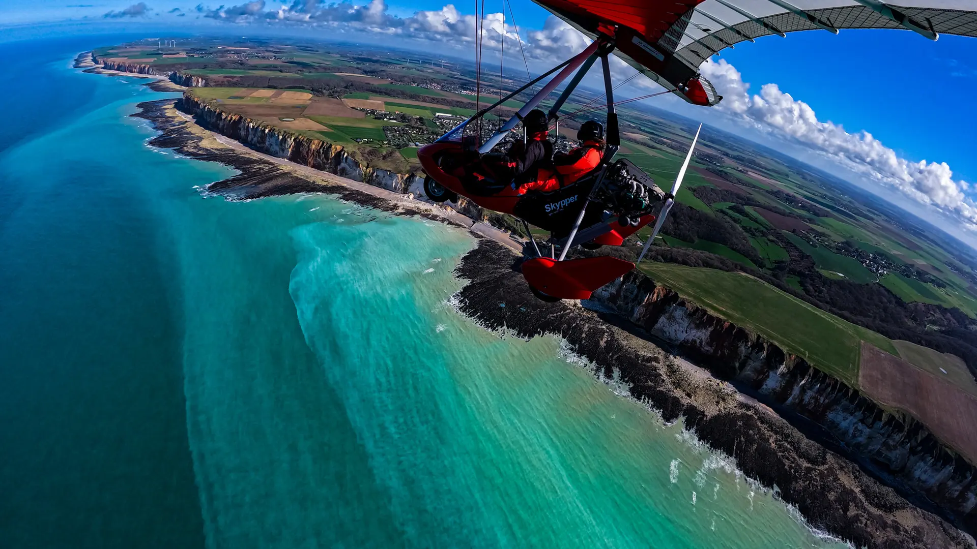 La côte d'albâtre vue du ciel