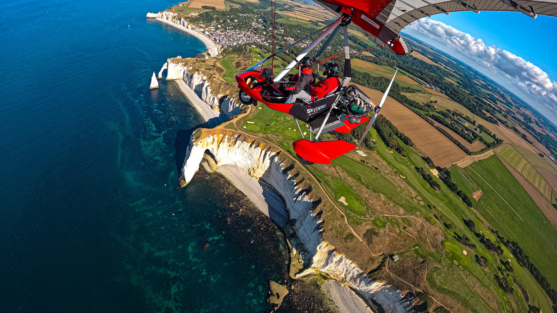Vol en ULM sur Etretat