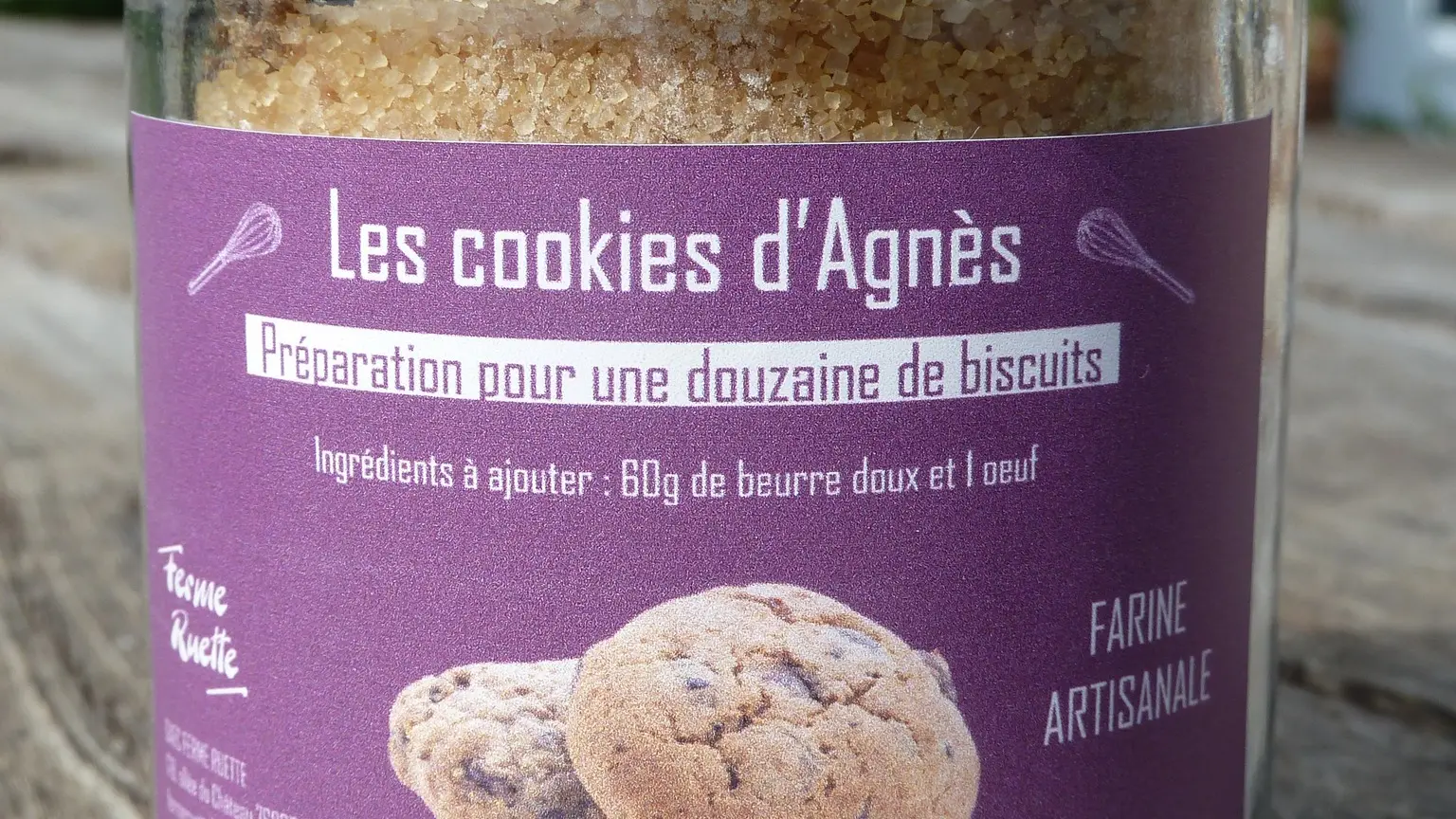 Préparation de cookies à la figue du moulin d'Agnes