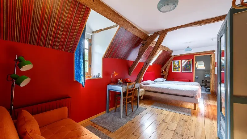 la ferme des isles-chambre d'hotes_chambre rouge