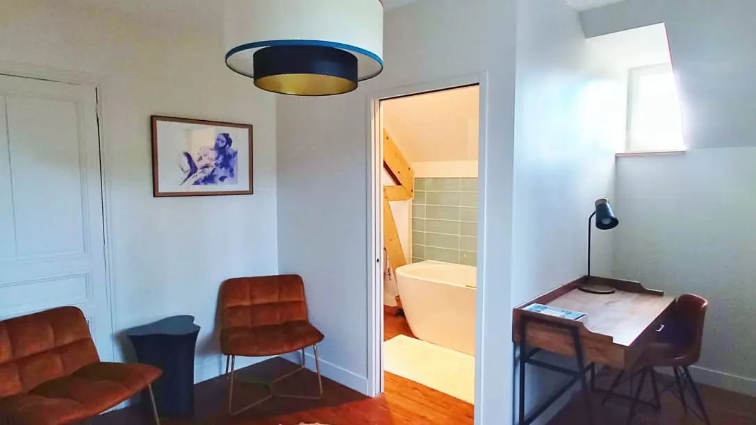 Ssuite espace bureau et salon