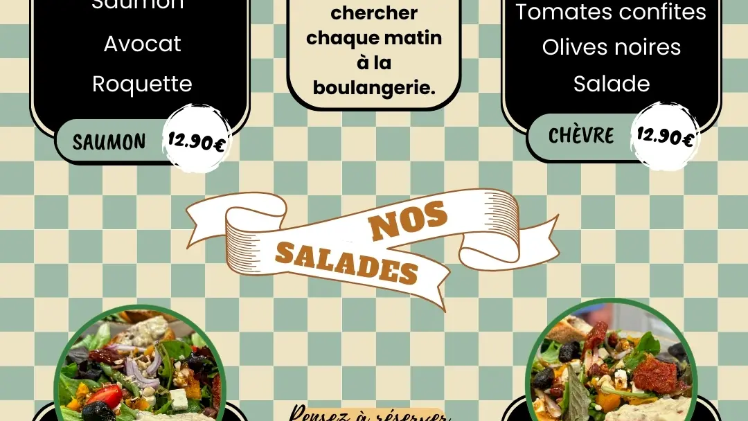 Carte Bagel froid et salade