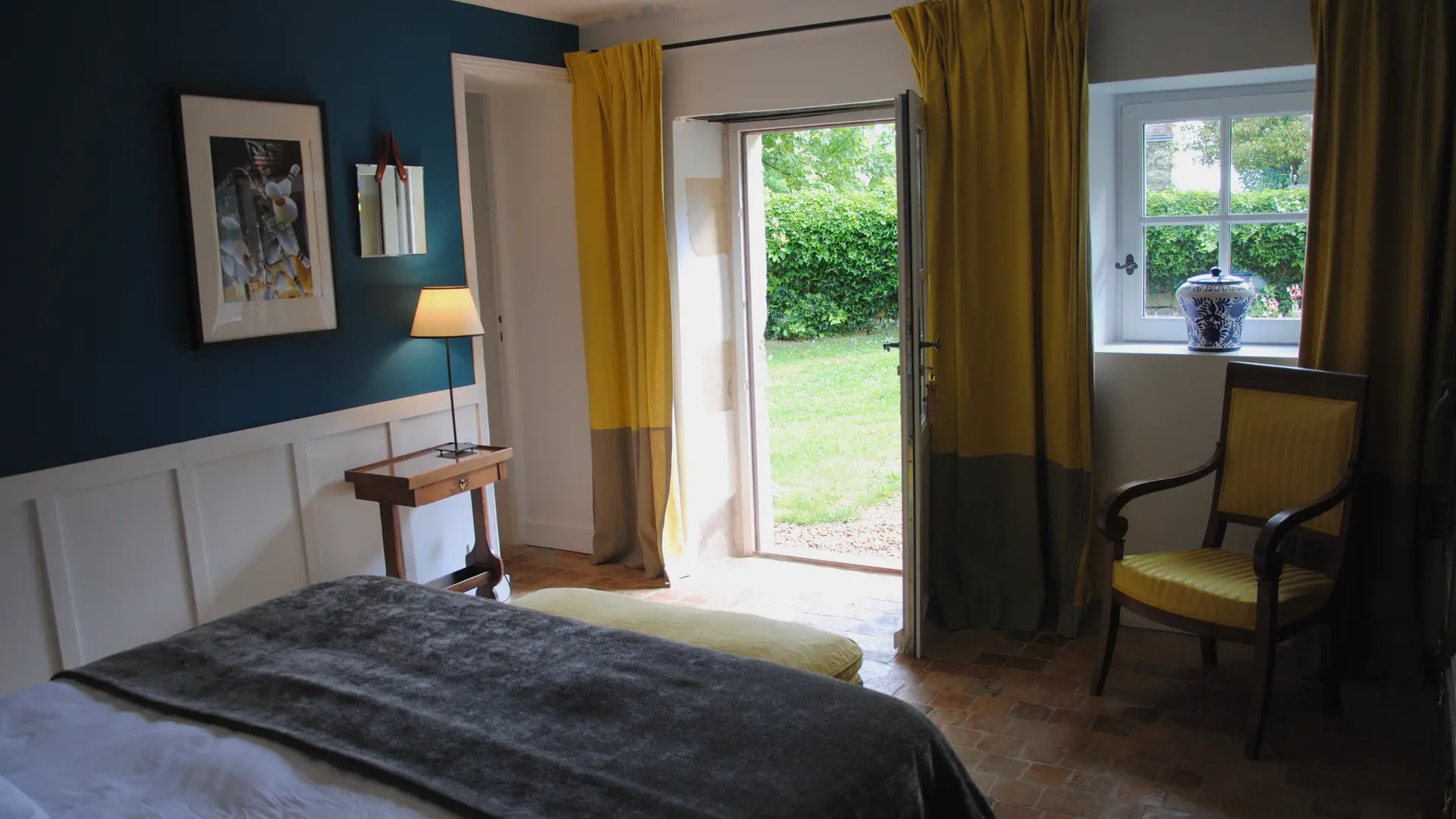 Gîte la Ravaloire_Bazouge cré sur Loir_Chambre RDC 160x190