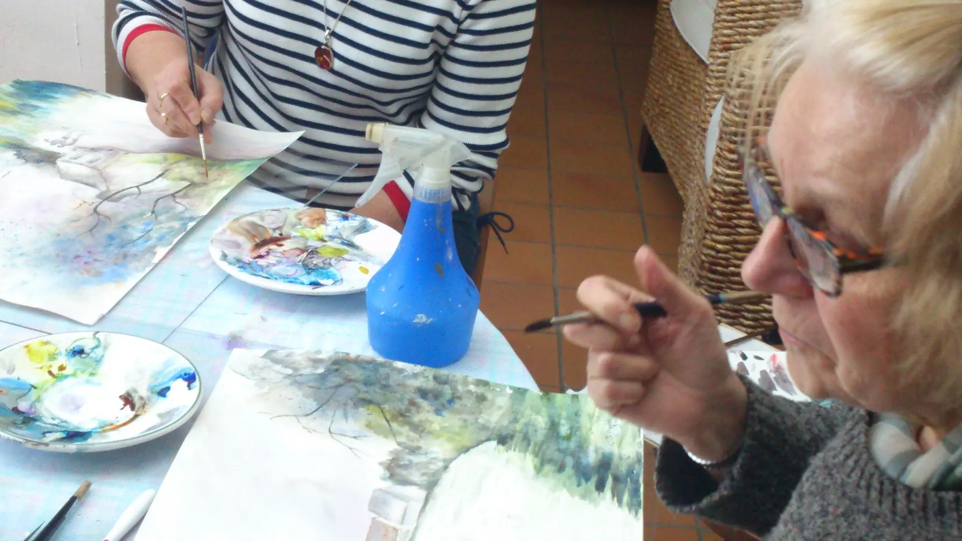 Un cours de peinture