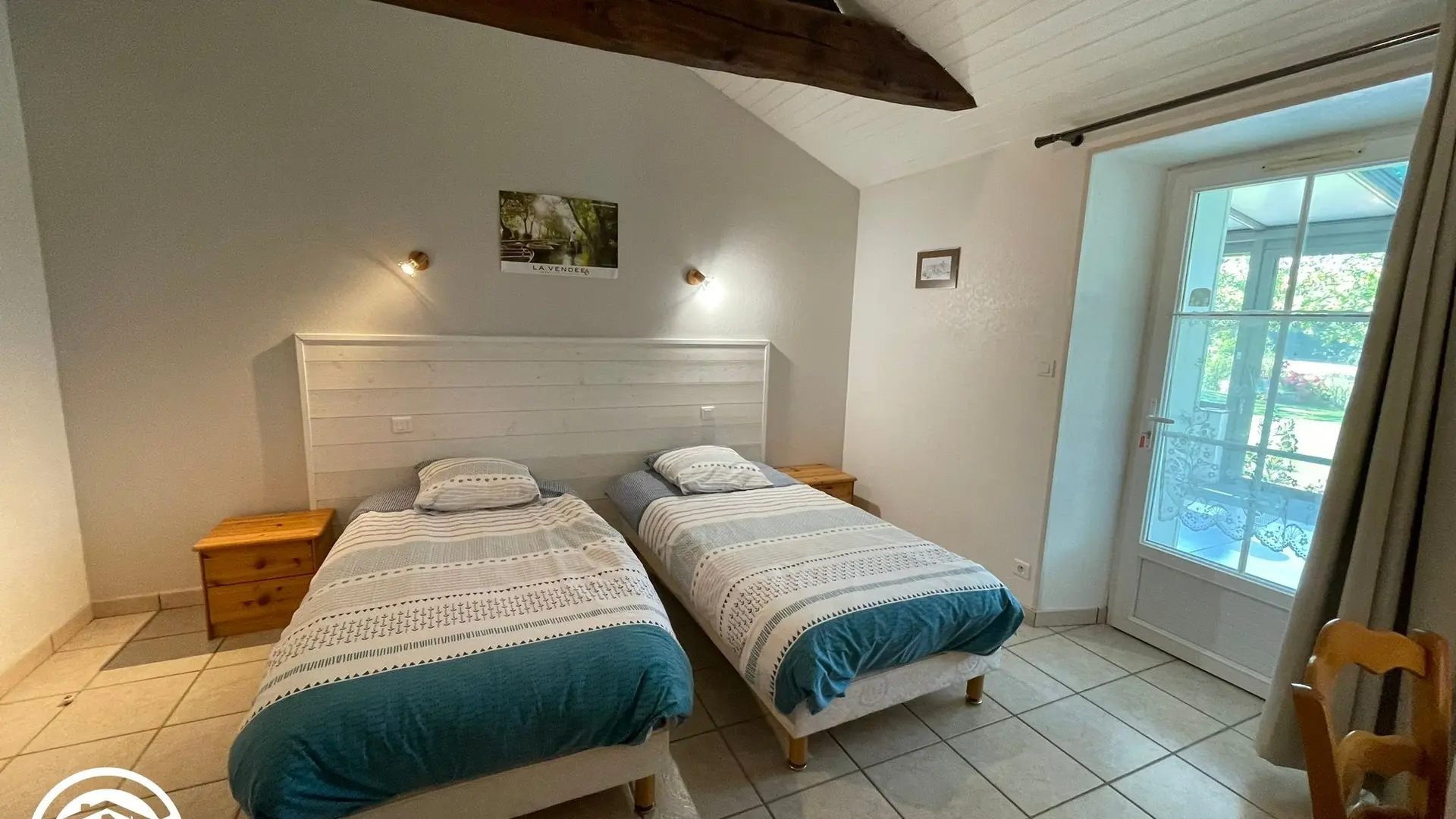 Gîte agréé Gîtes de France en Vendée : Chambre 2 (2 lits 90)_12