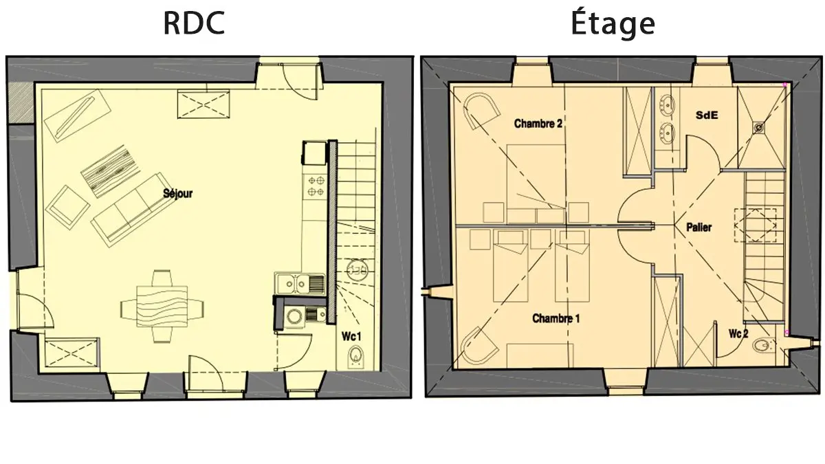 Plan RDC + étage R+1_16