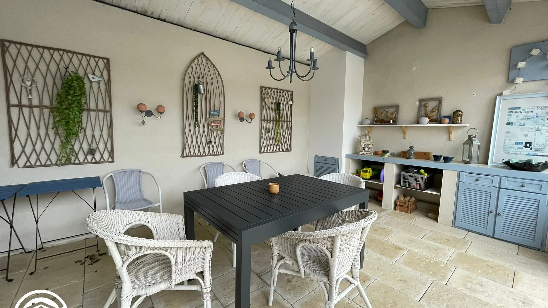 Gîte agréé Gîtes de France dans le PNR Marais Poitevin : Terrasse couverte_24