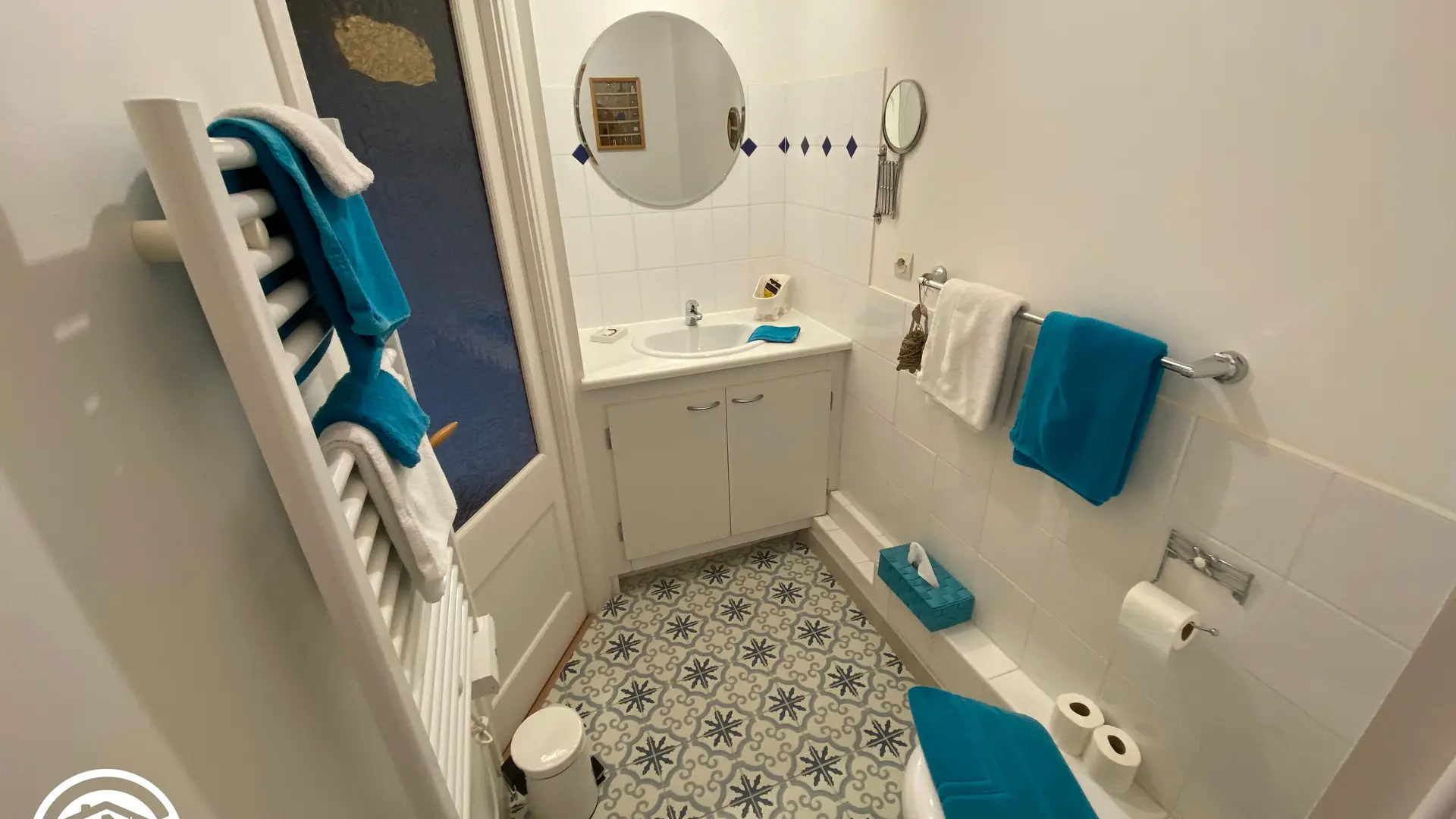 Gîte agréé Gîtes de France en Vendée : Salle d'eau/WC chambres Rose_21